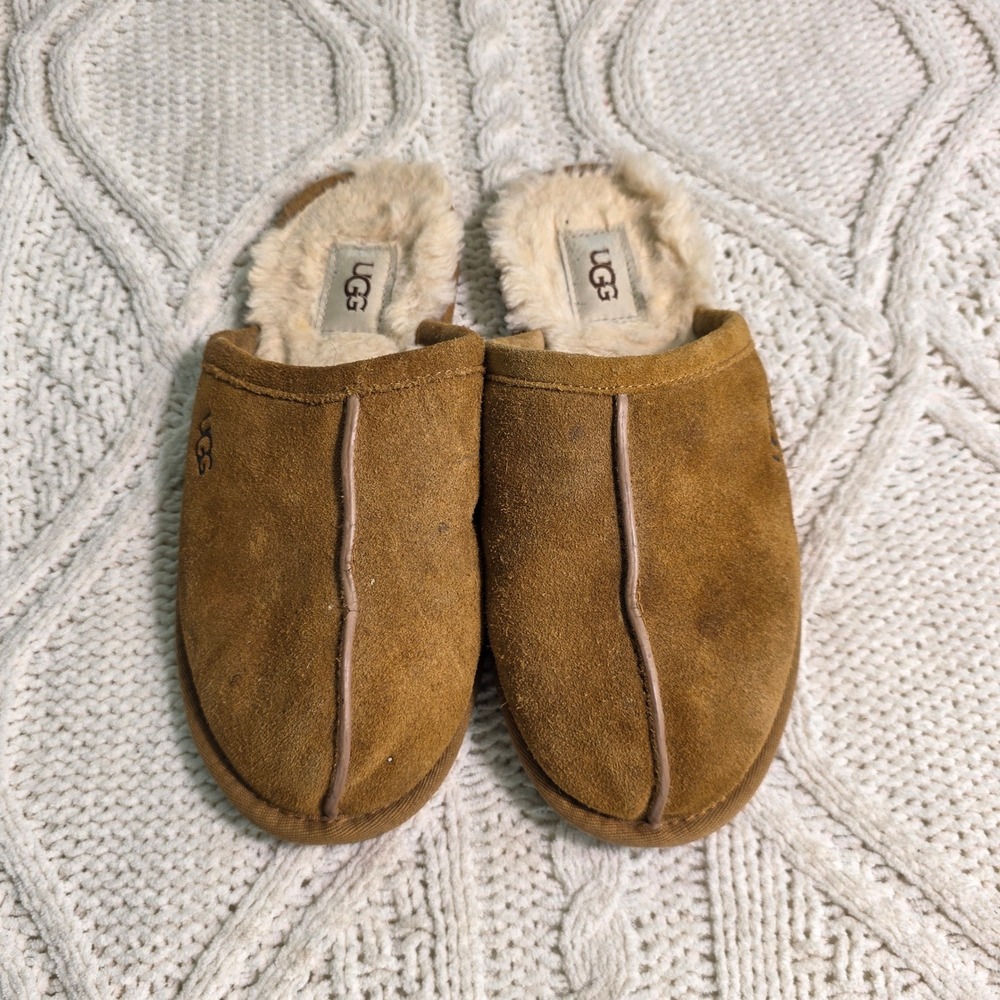 UGG‎ Scuffette II Slippers Chestnut Suede Shearling Women 8